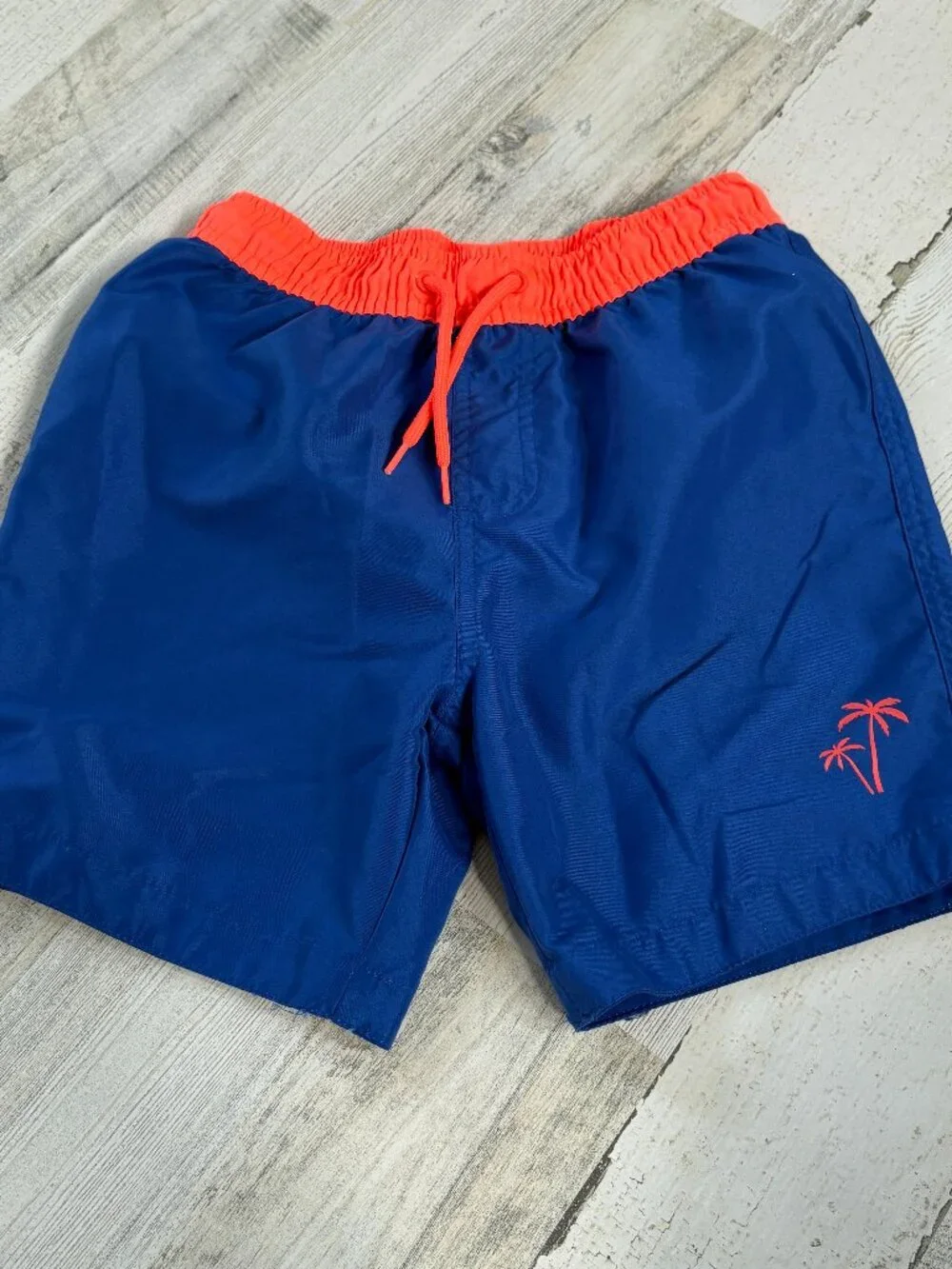 Primark Boys Size 7/8 Blue Swim Trunks